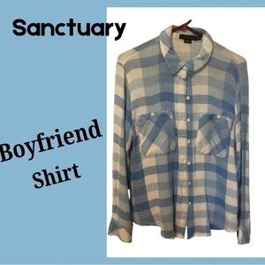 Boyfriend Button Down Cotton Gauze Shirt